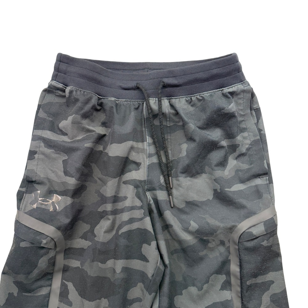 Under Armour Elite Camo Joggers  Mens Medium Black Cargo Athletic Pants Gym - Picture 2 of 15